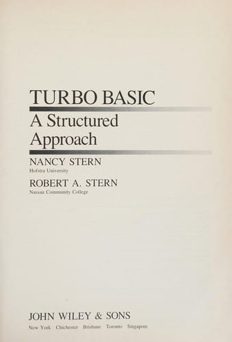 Turbo Basic: a structured approach