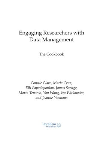 Engaging Researchers with Data Management