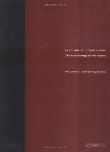 Language to cover a page: the early writings of Vito Acconci