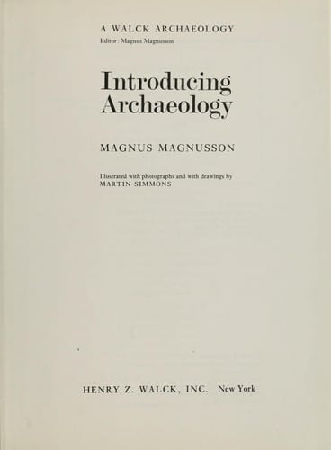 Introducing archaeology.
