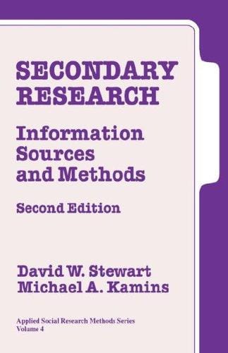 Secondary research: information sources and methods