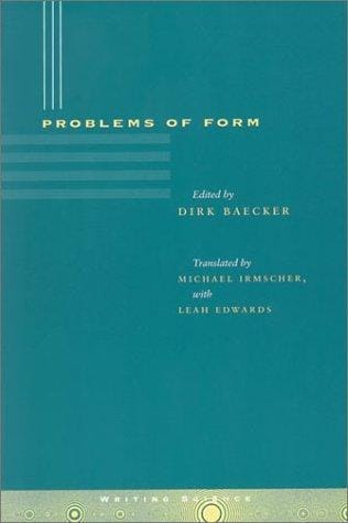 Problems of Form (Writing Science)