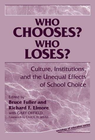 Who Chooses? Who Loses?: Culture, Institutions, and the Unequal Effects of School Choice (Sociology of Education Series Vol 2)
