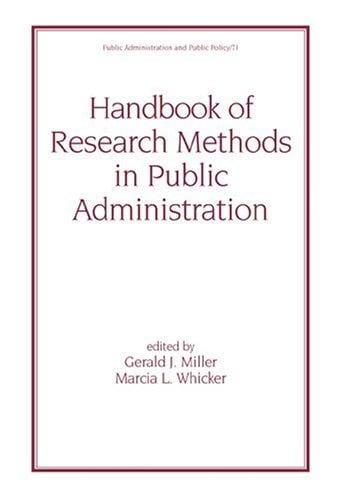 Handbook of research methods in public administration