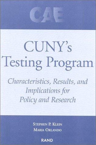 CUNY's testing program: characteristics, results, and implications for policy and research