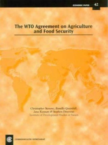 The WTO agreement on agriculture and food security