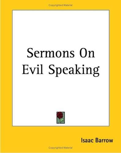 Sermons On Evil Speaking