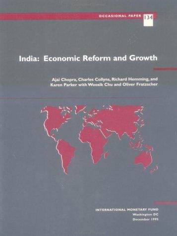 India: Recent Reforms & the Growth Response. (Occasional Paper Ser No 134)