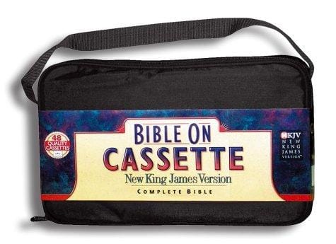 NKJV Bible on Cassette - Complete: 48 Cassettes - Black Carrying Case