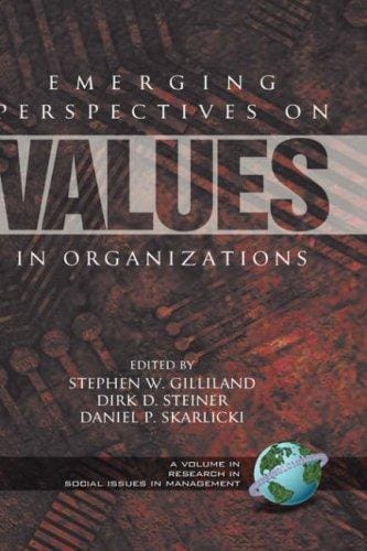 Emerging Perspectives on Values in Organizations (HC) (Research in Social Issues in Management)