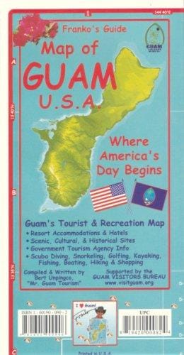 Franko's Guide Map of Guam USA