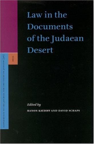 Law in the documents of the Judaean desert