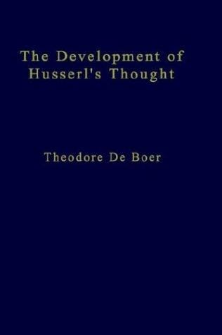 The Development of Husserl's Thought (Phaenomenologica)