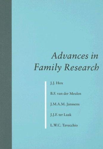 Advances in family research
