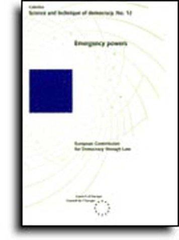 Emergency powers (Science and Technique of Democracy No. 12) (1995)
