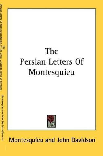 The Persian Letters Of Montesquieu
