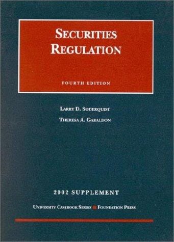 Supplement to Securities Regulation