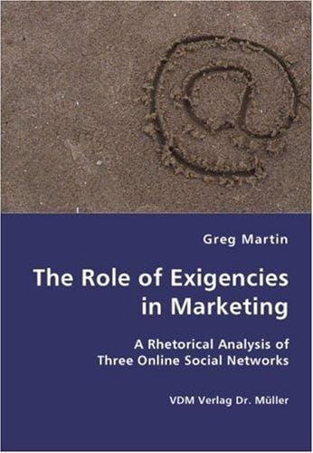 The Role of Exigencies in Marketing - A Rhetorical Analysis of  Three Online Social Networks