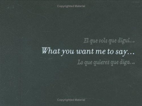 Douglas Gordon: What you want me to say... I am already dead