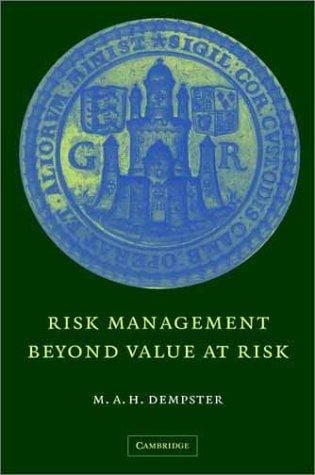 Risk management: value at risk and beyond