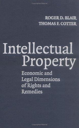 Intellectual property: economic and legal dimensions of rights and remedies