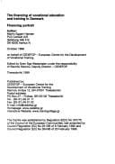financing of vocational education and training in Denmark: financing portrait