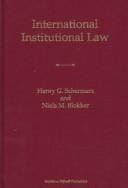 International institutional law: unity within diversity