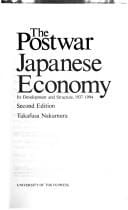 The postwar Japanese economy: its development and structure, 1937-1994