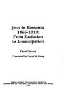 Jews in Romania, 1866-1919: from exclusion to emancipation