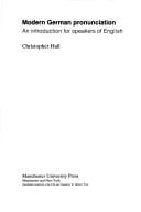 Modern German Pronunciation: Introduction for Speakers of English