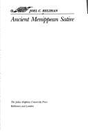 Ancient Menippean satire