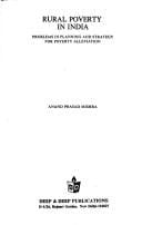 Rural poverty in India: problems in planning and strategy for poverty alleviation