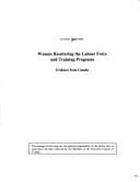 Women reentering the labour force and training programs: evidence from Canada