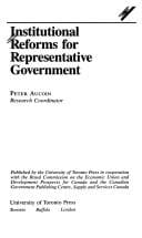 Institutional reforms for representative government