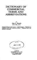 Dictionary ofcommercial terms and abbreviations
