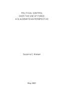 Political control over the use of force: a Clausewitzian perspective