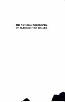 natural philosophy of Albrecht von Haller