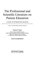 The professional and scientific literature on patient education: a guide to information sources