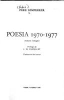 Poesía 1970-1977