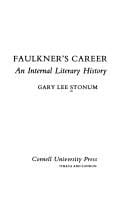 Faulkner's career: an internal literary history