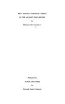 West Semitic personal names in the Murašû documents