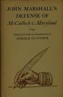 John Marshall's defense of McCulloch v. Maryland.