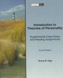 Introduction to Theories of Personality: Supplemental Class Notes and Reading Assignments