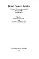 Ritual, finance, politics: Athenian democratic accounts presented to David Lewis