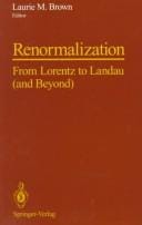 Renormalization: From Lorentz to Landau (And Beyond)