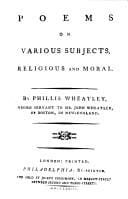 Poems on Various Subjects: Religious and Moral
