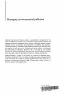 Managing Environmental Pollution (Routledge Environmental Management Series))