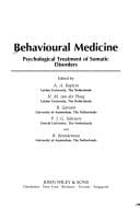 Behavioural Medicine: Psychological Treatment of Somatic Disorders