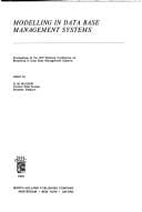 Modelling in data base management systems: Proceedings of the IFIP Working Conference on Modelling in Data Base Management Systems