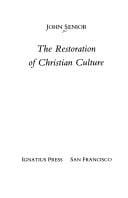 The restoration of Christian culture